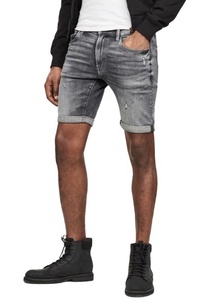 Shorts en jean pour hommes, coupe mi-longue, style vintage délavé, personnalisables, en promotion - Product Image 2