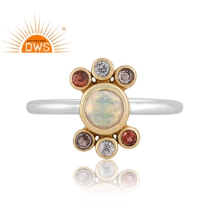 Best Selling Fine Sterling <b>Silver</b> Natural Multi Gemstone Stackable <b>Ring</b> Custom Jewelry Manufacturer - Product Image 3
