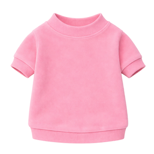 Solid Pink Fleece <b>Dog</b> Sweatshirt Soft Touch Warm Pullover Cozy Winter Pet <b>Outfit</b> for Small <b>Dogs</b> Daily Use - Product Image 4
