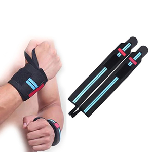Correas de levantamiento cruzado de alta resistencia, envoltura de soporte de muñeca de compresión, envolturas de mano de muñeca de levantamiento de pesas elásticas personalizadas para gimnasio - Product Image 2