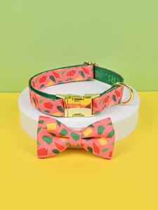 Accesorios para mascotas, <span class=keywords><strong>Collar</strong></span> de lujo personalizable de poliéster para perro, <span class=keywords><strong>Collar</strong></span> ajustable con estampado Floral para mascotas para entrenamiento - Product Image 4