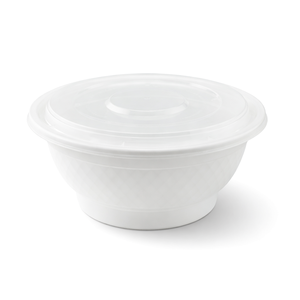 Bol à nouilles 3H 32oz avec couvercle (Noir/Blanc) (150 sets/300 pièces) – Idéal pour la préparation de repas, les plats à emporter, les micro-ondes, la restauration et les food trucks - Product Image 2