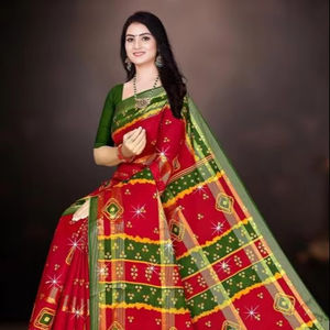 Prachi algodón impreso al por mayor Sari fabricantes en la India - Product Image 1