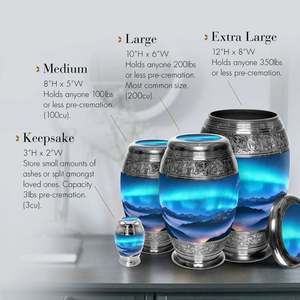 Urna de cremación de aluminio impresa antigua moderna para cenizas de mascotas humanas Mini recuerdo para adultos Almacenamiento de cenizas conmemorativas funerarias al por mayor - Product Image 2