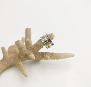 แหวนหมั้นเพชรทองเหลืองและทองแดงทำด้วยมือ925เงินสเตอร์ลิงทำด้วยมือมีสไตล์อินเดียสำหรับผู้หญิงเครื่องประดับงานแต่งงาน - Product Image 1