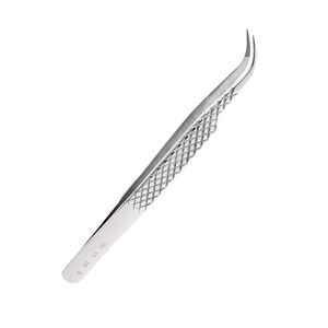 Pince à épiler pour cils en fibre, pointe pointue, en acier inoxydable, pour usage domestique et en salon - Product Image 2