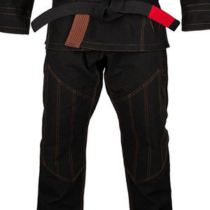Arts martiaux porter BJJ uniforme avec manches longues couleur unie nouveauté sur mesure solide noir hommes BJJ GI uniformes - Product Image 6