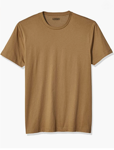 T-Shirt col rond en coton à manches courtes pour hommes, coupe ajustée, prix de gros, disponible dans notre usine - Product Image 2