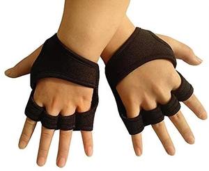 High Quality Neoprene Breathable <b>Fingerless</b> Gym <b>Gloves</b> Adjustable Wrist Strap Anti-Slip Palm Protection for Strength Training - Product Image 5