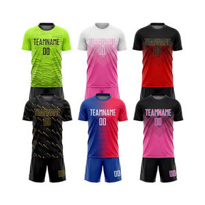 Maillot unisexe personnalisé de haute qualité 100% polyester imprimé par sublimation Tissu respirant pour les événements sportifs Vêtements décontractés Football - Product Image 3