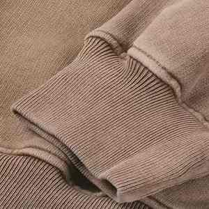 Sudadera de Felpa de Algodón Unisex Lisa al por Mayor, con Logotipo Personalizado Estampado, Sudadera Básica de Algodón Mezclado, Cuello Redondo Personalizado para Hombre - Product Image 4