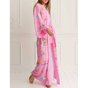 Kimono long pour femme, doux et fluide, avec une coupe décontractée et un style intemporel pour un dressing contemporain - Product Image 2