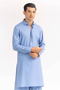 Top qualité uni teint été et vêtements d'hiver hommes Shalwar Kameez haute qualité dernière conception hommes Shalwar Kameez avec poches - Product Image 3