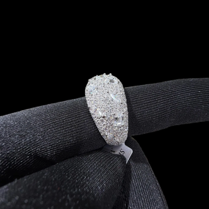 Anillo de Plata de Ley 925 con Incrustaciones de Diamantes Moissanite VVS, Estilo Hip Hop, Lujoso, Unisex - Product Image 3
