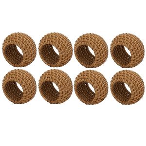 Vente en gros pas cher Anneau de serviette en rotin pour décoration de table avec strass et bling Anneau à boucle pour serviette de table - Product Image 2