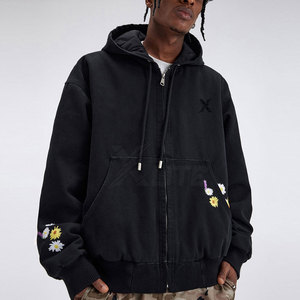 Sudadera con Capucha de Invierno con Cremallera Completa, Estilo Cómodo para el Día a Día, Bordado, 100% Algodón, Ecológica, Ligera, Cálida, Ropa Urbana - Product Image 6