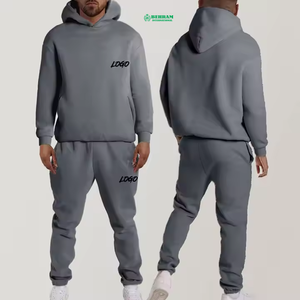 Haute qualité à la mode lavé à l'acide survêtement sweats à capuche survêtement ensemble nouveauté survêtement pour hommes personnalisé Street Wear 2 pièces - Product Image 3
