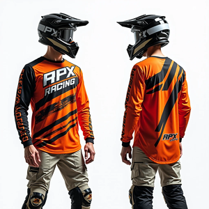 Camiseta Deportiva de Motocross para Hombre, Manga Larga, Personalizada, Transpirable, de Secado Rápido, Resistente al Viento, para Motociclismo, Carreras de ATV - Product Image 1