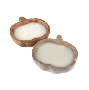 Tazón de masa de madera natural Portavelas Flores secas para tamaño personalizado precio barato venta caliente - Product Image 1
