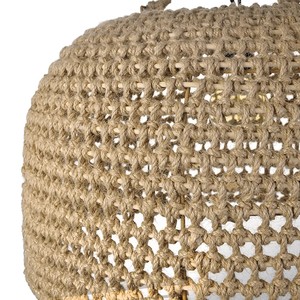 Lampada a Sospensione in Rattan Intrecciato a Mano, Altezza Regolabile, <span class=keywords><strong>Paralume</strong></span> in <span class=keywords><strong>Corda</strong></span> Intrecciata per Isola Cucina e Sala da Pranzo - Product Image 5