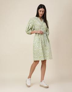 ชุดเดรสลำลองผ้าฝ้ายออร์แกนิคของผู้หญิงทำด้วยมือชุดเดรสโบฮีเมียนพิมพ์ลายดอกไม้อินเทรนด์สำหรับฤดูร้อนชุดของขวัญวาเลนไทน์ - Product Image 4