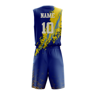 Sublimated 100% Polyester Basketball Uniform Set with <b>Applique</b> Design Winter Ready Jersey and Shorts OEM Service Available - Product Image 2