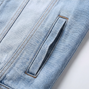 Chaqueta Vaquera de Hombre, Estilo Retro, Duradera, Transpirable, Resistente, Cómoda, Reversible, con Cuello Alto, Informal y a la Moda - Product Image 5