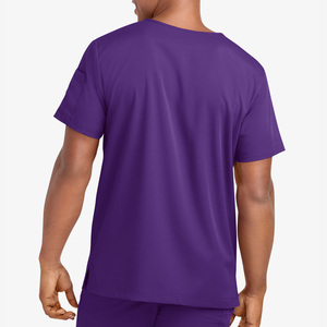 Haut de gommage personnalisé pour hommes avec impression de logo et broderie uniforme médical confortable pour les médecins, les infirmières et les travailleurs - Product Image 5