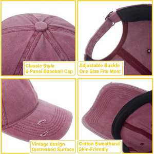 Casquette de baseball imperméable à bord court sportif unisexe Vintage couleur unie réglable rue Hip Hop papa chapeau - Product Image 5