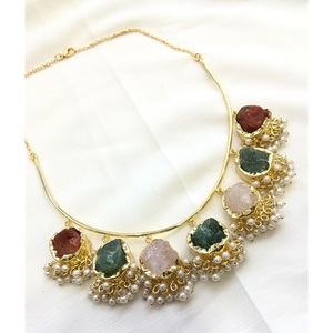 Collier en pierre d'agate serti d'un ensemble de bijoux pour les mariages, les anniversaires et les mariages pour les fiançailles - Product Image 5