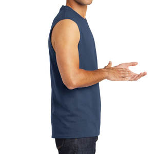 เสื้อกล้ามผ้าฝ้ายกล้ามเนื้อ Navy Blu - Product Image 3