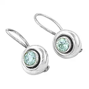 Boucles d'oreilles pendantes en argent 925 avec topaze bleue pour femmes, bijoux élégants pour mariage et soirée - Product Image 2