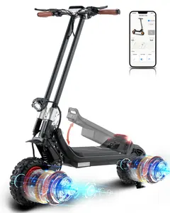 EU US warehouse 1200W dual-power 48V field large off-road foldable waterproof 11 inch Off-Road Tires electric scooters for adult