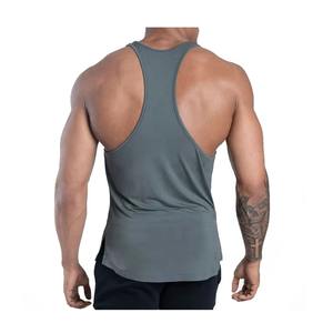 Débardeur d'entraînement pour homme en marque propre, taille plus, couleur unie, tissu tricoté respirant, style décontracté pour la course à pied et la musculation - Product Image 4