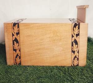 Caja de urna de madera hecha a mano mariposa y diseño Floral funerario adultos caja de urna de recuerdo conmemorativo para cenizas humanas artículo de decoración del hogar - Product Image 4
