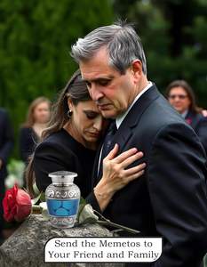 Blue <b>Keepsake</b> Mini Cremation Urn for <b>Ashes</b> with Heart Shaped Box Handcrafted Mini Urn Best Decorative Urns Funeral Supplies - Product Image 6