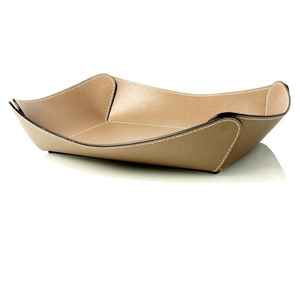 Plateau de service en cuir au design luxueux pour la maison, les hôtels, les ustensiles de cuisine, les aliments de couleur brune, les fruits secs, le plateau de service au design moderne - Product Image 6