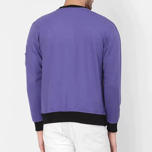 Latest Design Men's Premium Quality Bomber Jacket with Stand Collar OEM Professional Services Men Bomber Jacket - Product Image 3