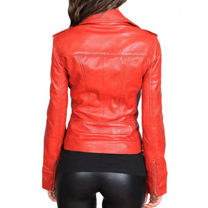 Chaquetas de Cuero Genuino Personalizadas de Nueva Llegada al por Mayor / Chaqueta de Cuero para Mujer Transpirable y Cómoda - Product Image 5