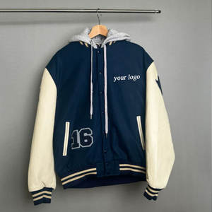 Custom Men Varsity Jacket Warm Winter Leather Sleeves Baseball Bomber Embroidered Logo Streetwear Outerwear - Product Image 6