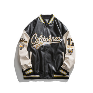 Custom Baseball Jacket Men Spring And Autumn Loose Varsity Jacket Men Street Embroidery Casual Jacket Men - Product Image 3