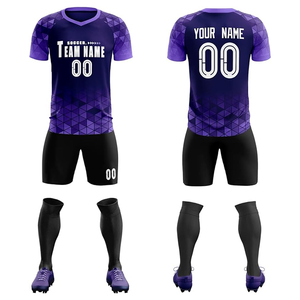 Vente en gros Personnalisé 100% Polyester Full Sublimé France Football Maillots Unisexe Haute Qualité Sports Adultes Ensembles Confortable - Product Image 5