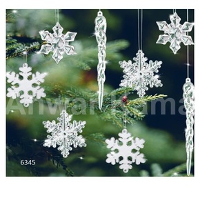 Ornements de Noël en cristal pour flocon de neige décorations d'arbre de Noël ornements suspendus pour la décoration de vacances de fête du nouvel an - Product Image 2