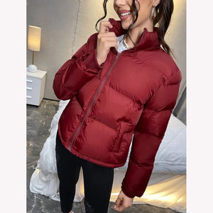 Direct Manufacturer's Custom <b>Lightweight</b> Bubble <b>Puffer</b> <b>Jacket</b> for Ladies New Trending Waterproof Breathable Canvas Printed - Product Image 1