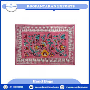 Bloc de main exquis imprimé toile de coton écologique tapis de Table personnalisables ensemble mariage moderne usage domestique 2 pièces en gros - Product Image 4