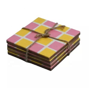 Venta al por mayor sublimación clásica natural fresca mesa de madera decorativa té posavasos esteras almohadillas último diseño té platos para servir - Product Image 1