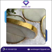 Sous-verres en mosaïque en forme de palmier en cristal naturel de quartz blanc de haute qualité avec un design moderne pour la décoration intérieure