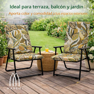 Loft Style 95x50x4cm Garden Chair <b>Cushions</b> Water Repellent Lightweight with Foam Filling and Fastening Straps for Outdoor Use - Product Image 5