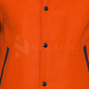 แจ็กเก็ตเลตเตอร์แมนสำหรับผู้ชายเสื้อแขนหนังคอตั้งสำหรับฤดูหนาว - Product Image 6