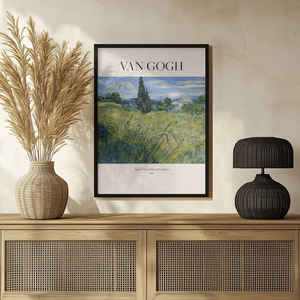 Campo de trigo verde de estilo moderno con impresión de Cypress 1889 de Van Gogh - Product Image 1